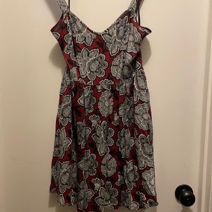 Red Floral Mini Dress